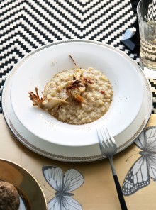 Risotto con crema di carciofi