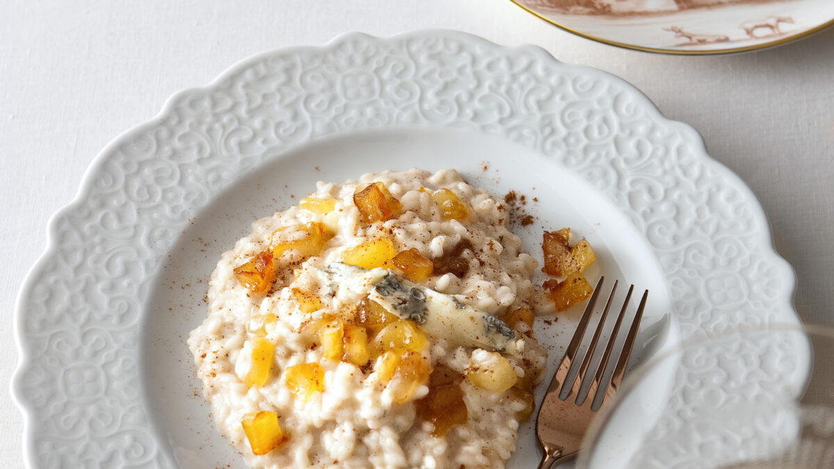 Risotto con erborinato, mele e cannella Sale&Pepe