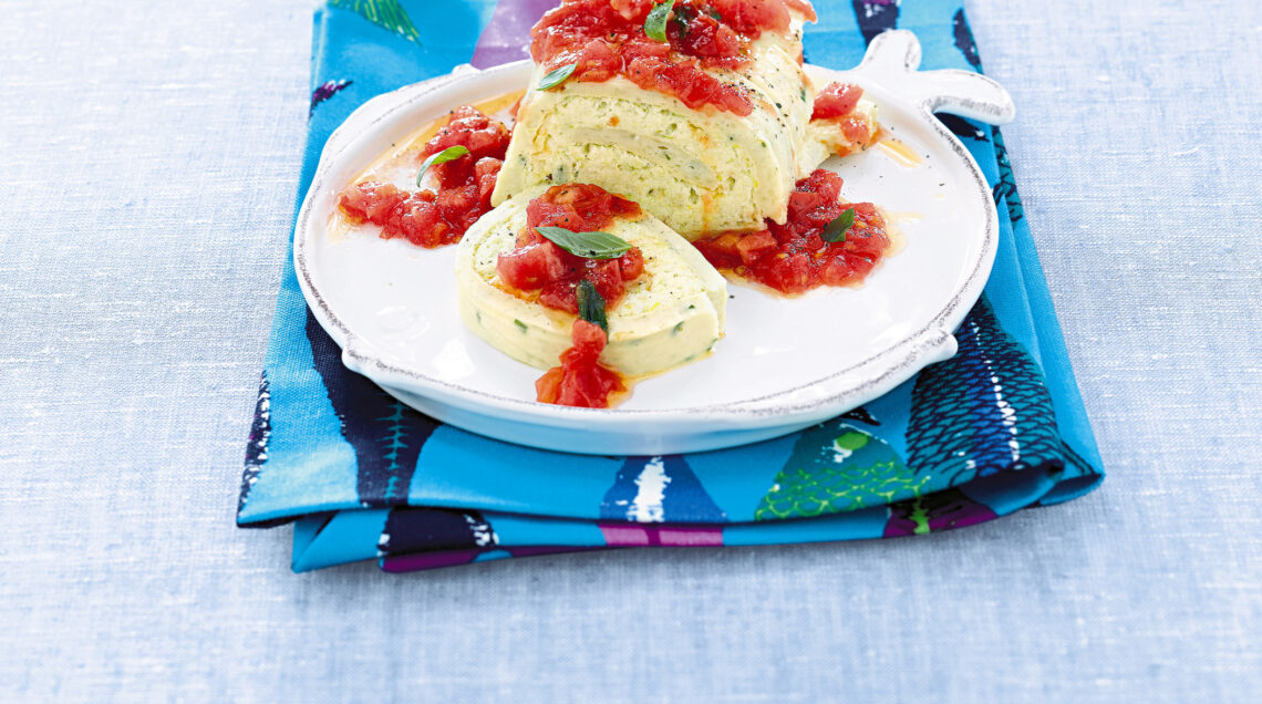 rotolo-di-patate-e-baccala-con-pomodoro-e-basilico ricetta