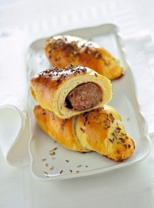 Salamelle in crosta di pane ai semi di finocchio