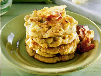 schiacciatine di cavolfiore al bacon