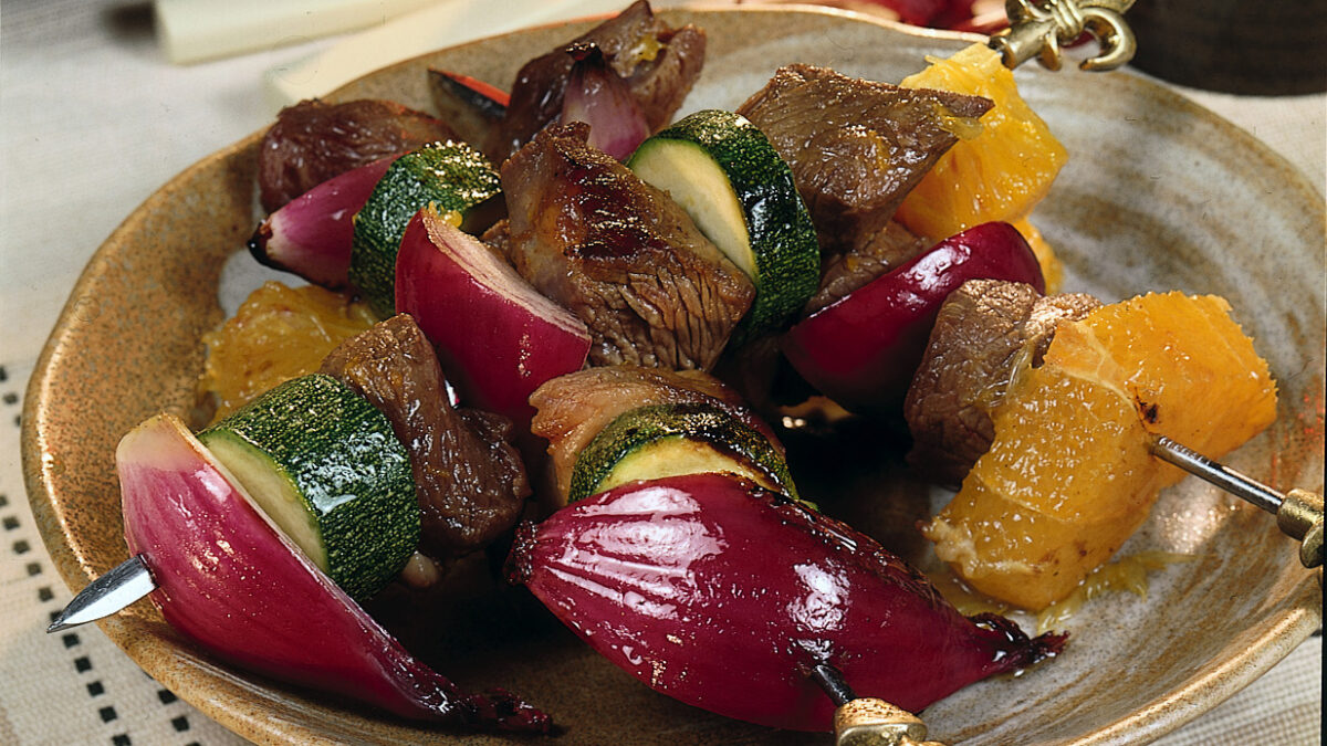 Spiedini di agnello in agrodolce