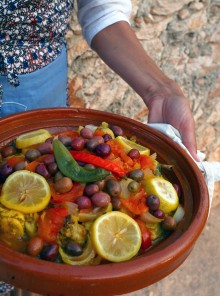 La tajine di pollo con olive e limoni