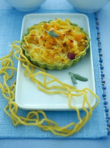 Le tartellette con gramigna, zucca e amaretti