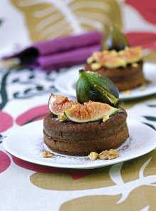 I tortini di cioccolato con noci e zenzero