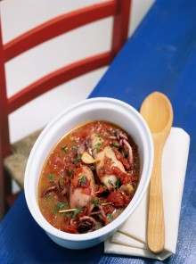 Totani con ripieno di prosciutto e noci