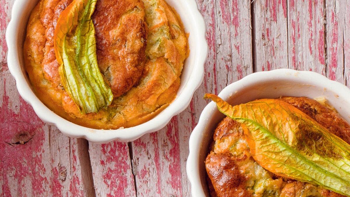 Sformatini di fiori di zucca al forno