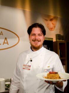 Luca Torricelli - Spaghetti con gamberi rossi di Sicilia al Mojito