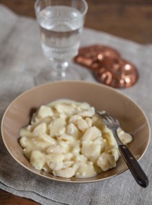 Chnéffléné Walser con fonduta di Gressoney