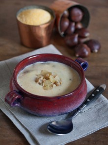 Minestra di mais e castagne
