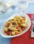 tortelli di coniglio con carciofi e bacon croccante Sale&Pepe