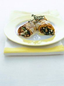 I cannelloni con farcia di spinaci, noci e speck