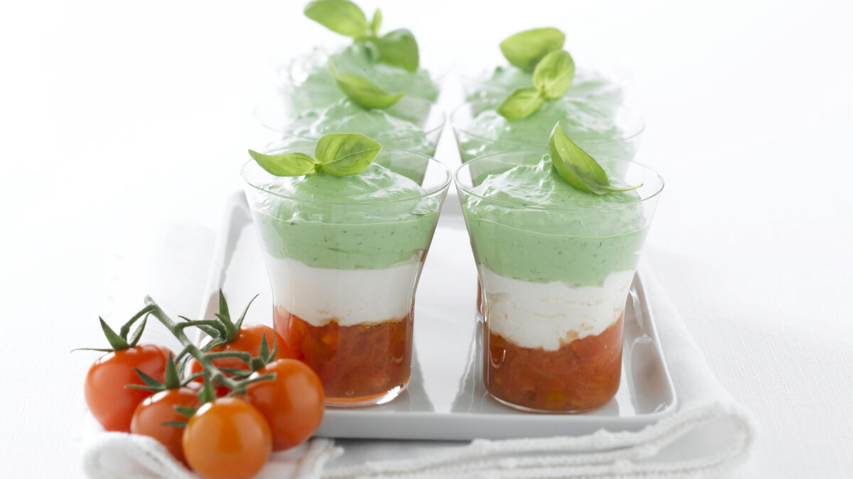 Dadolata di pomodori con 2 ricotte