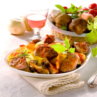 polenta e spezzatino di cinghiale