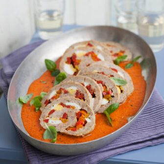 Polpettone di carne e peperoni