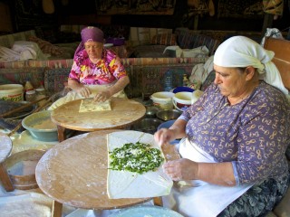 Ladies Preparing Traditional Turkish Gozlemele, Turkey