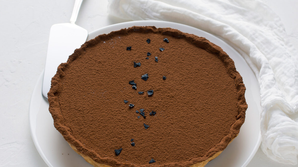 Doppia tarte al sale nero