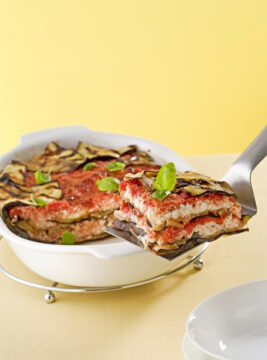 Parmigiana di melanzane leggera alla ricotta
