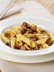 Garganelli con funghi pioppini