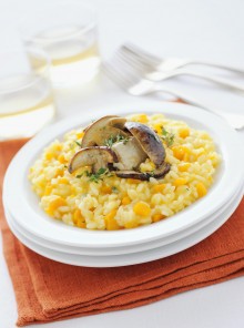 Risotto con zucca e porcini