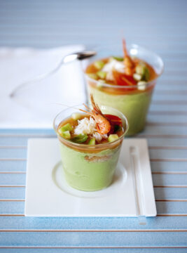 Budino di avocado al granchio