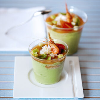 Budino di avocado al granchio