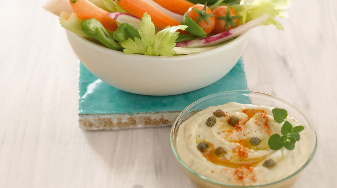 dip di verdure con hummus leggero Sale&Pepe ricetta