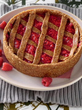 Torta Linzer vegana cruda