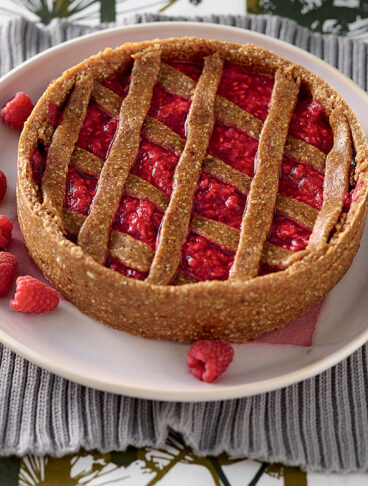 Torta Linzer vegana cruda