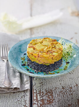 cavolo cinese saltato e speziato con riso nero Sale&Pepe ricetta