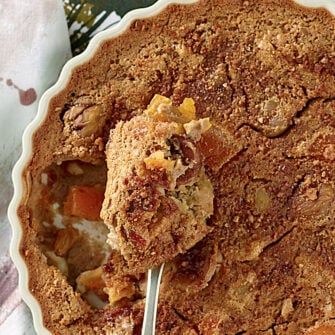Flan di castagne alle albicocche secche