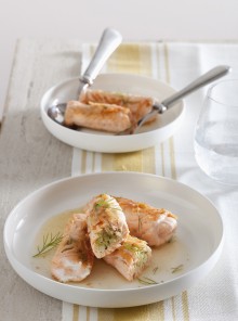 Involtini di salmone fresco