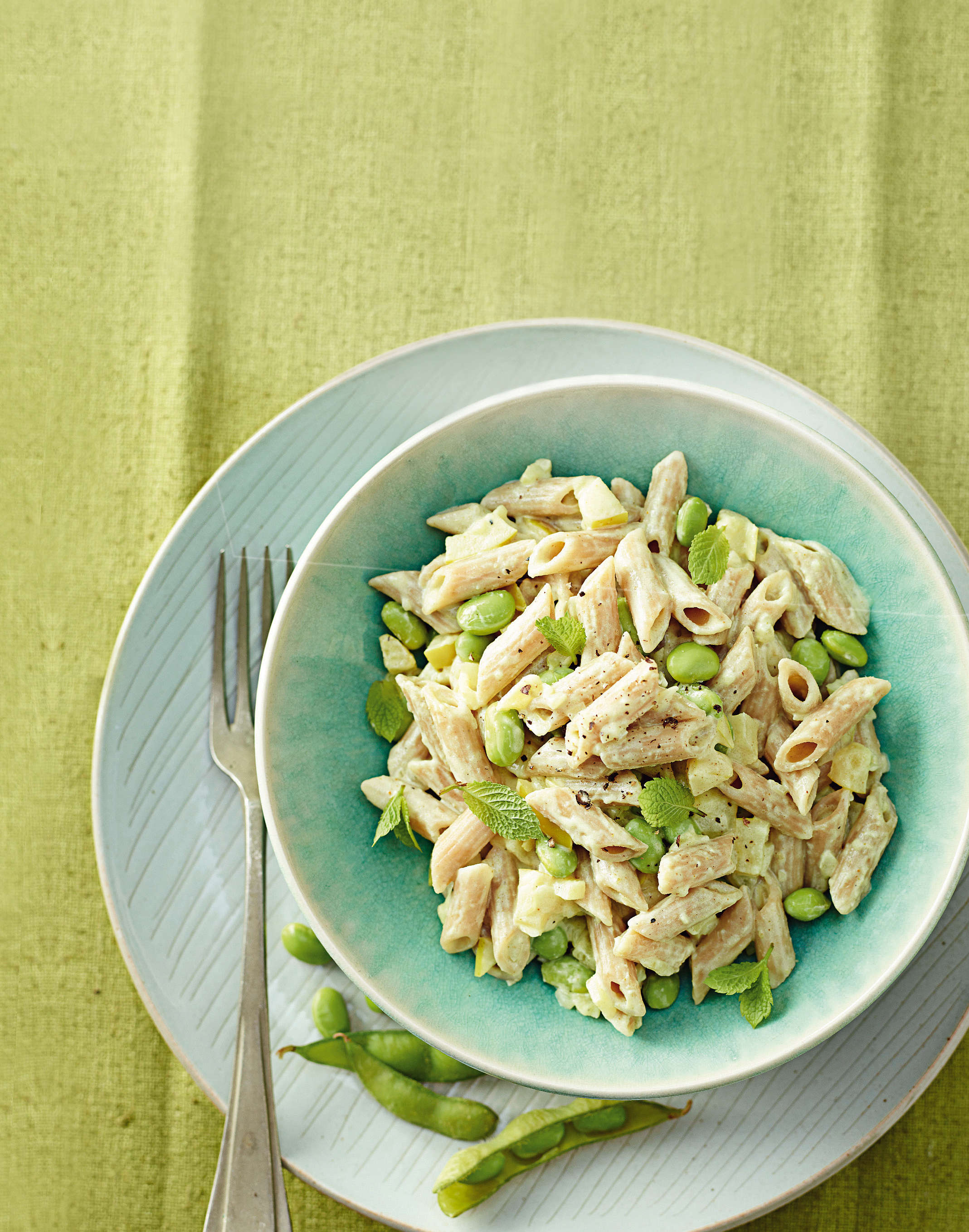 Penne integrali mela e curry con edamame Sale&Pepe