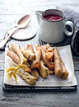bastoncini di verdure in pastella di ceci