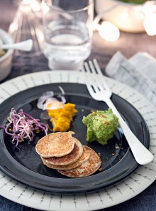 Mini blini con caviali di verdure