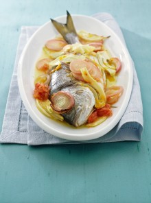 Orata con finocchio e scalogni