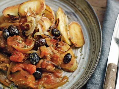 stufato di seitan con olive e patate ricetta