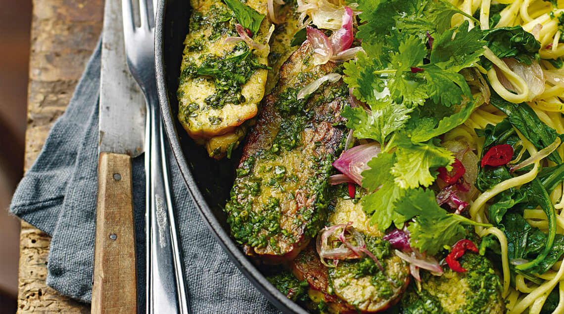 tempeh con tagliolini in salsa verde Sale&Pepe ricetta