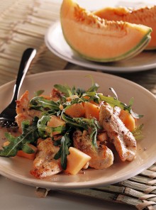 Insalata di pollo e melone
