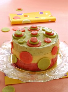 Torta di gelato a pois