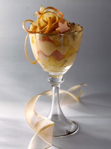 Mousse con passion fruit