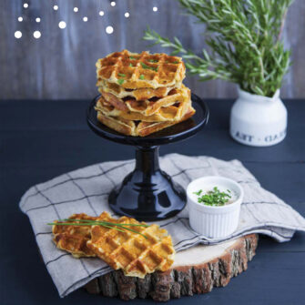 waffle di patate alle erbe