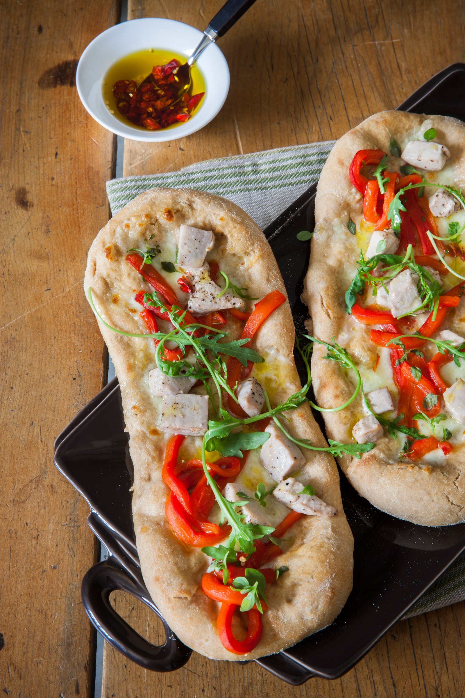 Pizza di farro con tonno e peperone rosso Sale&Pepe