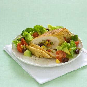 petto di pollo intero farcito con verdure