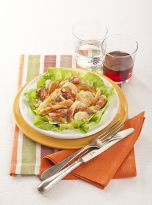 Pollo freddo con bacon e mais