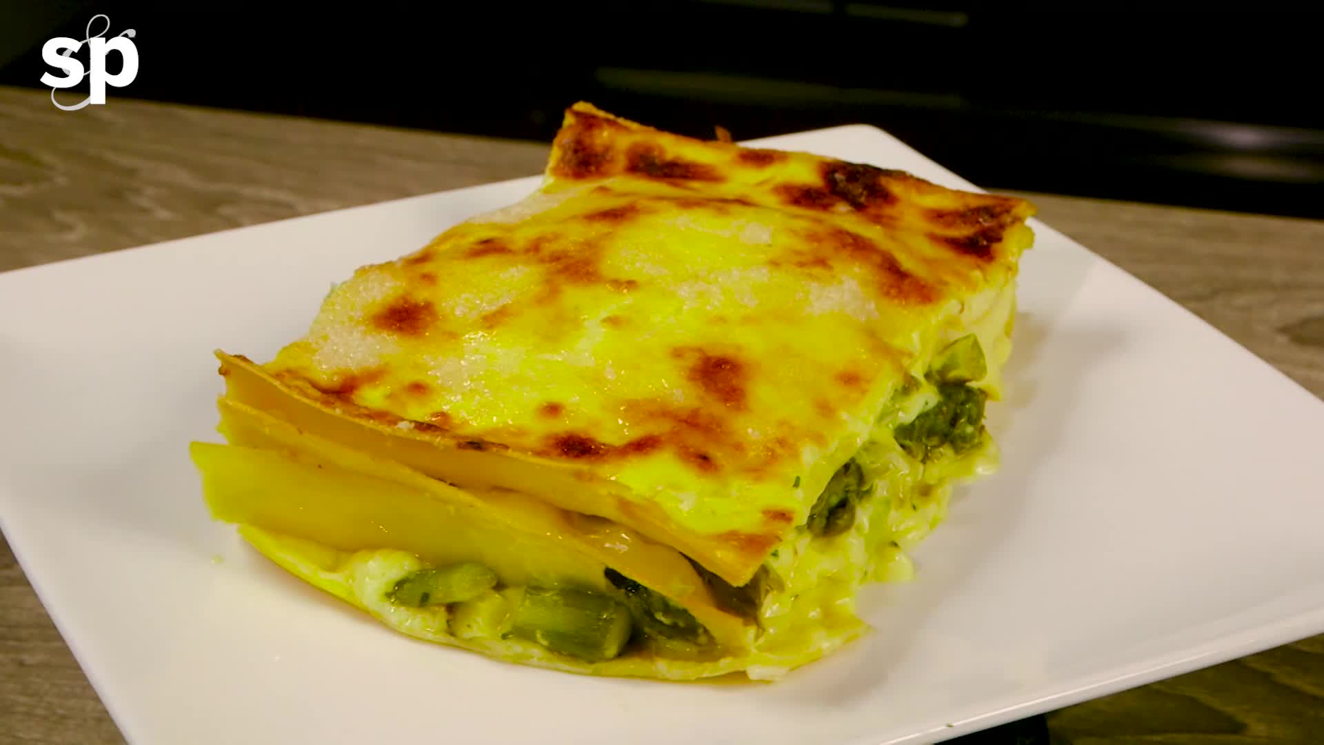 lasagna di verdure giallo zafferano
