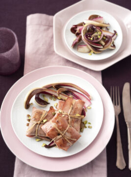 Involtini con radicchio tardivo all'aceto balsamico e miele