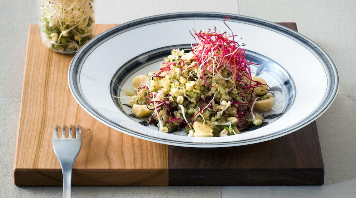 Quinoa con broccoli e zenzero