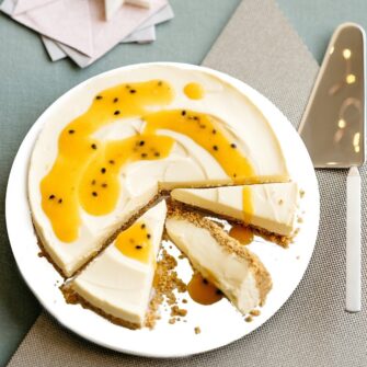 Cheese cake al cioccolato bianco e frutto della passione
