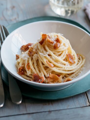 Amatriciana bianca o pasta alla gricia